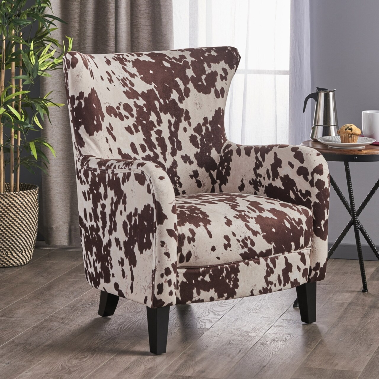 Cow print club deals chair
